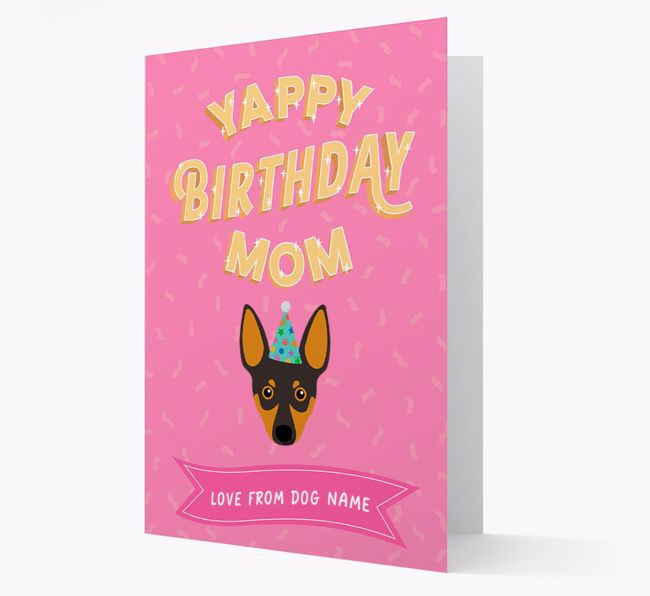 Yappy Birthday Mom : Personalized {breedCommonName} Card